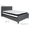 Flash Furniture Platform Bed Set, Tribeca, Full, Dark Gray HG-BM-30-GG - alternate 5
